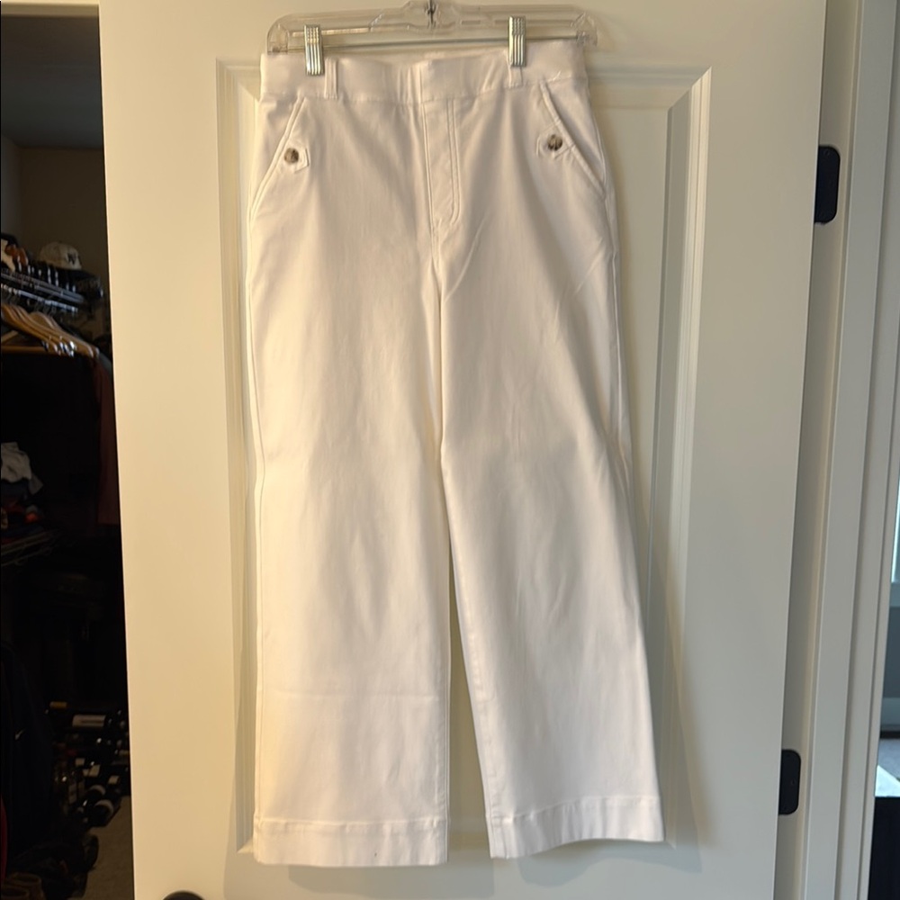 SPANX White Wide-Leg Pants